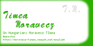 timea moravecz business card
